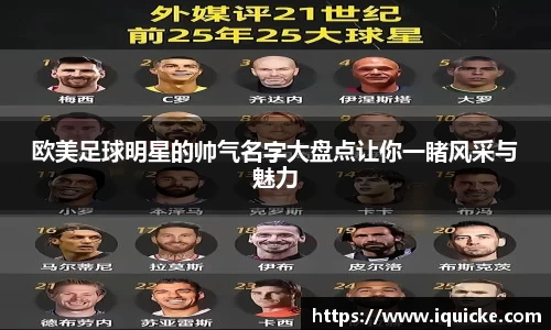 欧美足球明星的帅气名字大盘点让你一睹风采与魅力
